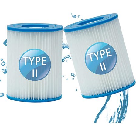Swimmingpoolfilter för Bestway typ II, spa-ersättning uppblåsbara tillbehör 4,17x5,35 tum (2 st)