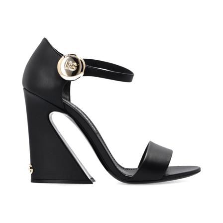 Dolce & Gabbana Statement-Heel Sandalen , Zwart , Dames , Maat: 40 EU