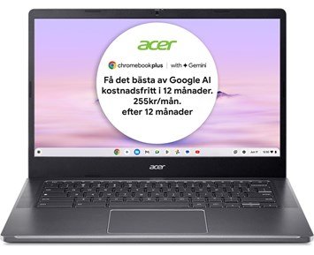 Acer Chromebook Plus 514 (NX.KUZED.002) - 14tum Chromebook Plus med Google AI & Intel Core i3