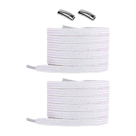 Flade sko snørebånd uden binding, elastiske sko snørebånd til voksne, børn og ældre sneakers