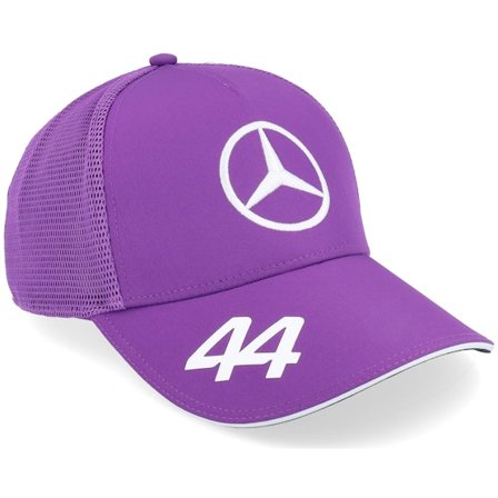 Formula One - Motor Lilla trucker Caps - Mercedes AMG F1 24 Hamilton Purple Trucker @ Hatstore
