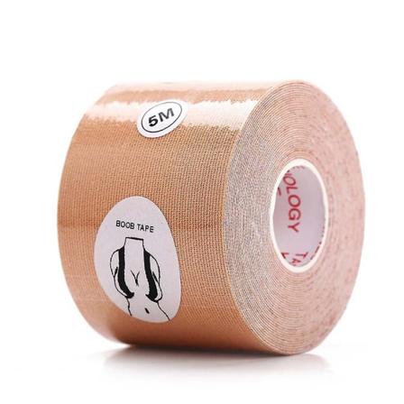 Usynlig brysttape brystvortedeksel brystinnlegg stroppeløse push-up usynlige klistremerker Hudfarge 10CM*5M