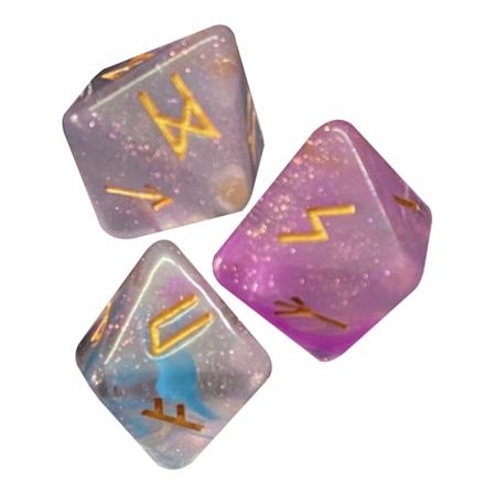 3 stk Harts Tærninger Sæt 8-sidede Runde Tærninger Resin Assorterede Polyhedriske Tærninger Sæt Polyhedrisk Divination Bordplade Tærning A 0.02