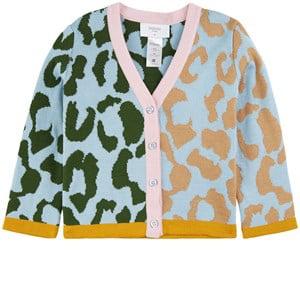 Paade Mode Intarsia Knit Cardigan Motion Blue 10 Years - Jumpers and knitwear - 10 years - Blue
