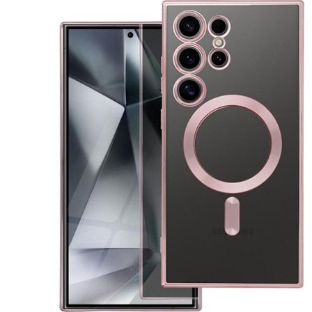 Galaxy S25 Mobilskal Magsafe Electro Mag - Rosa Guld