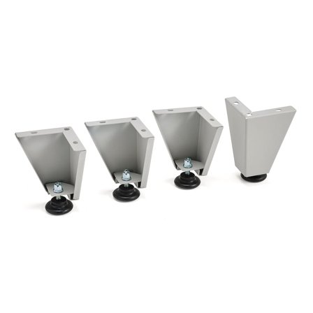 Ben til skab CLICK, justerbare fødder, 100 mm, grå