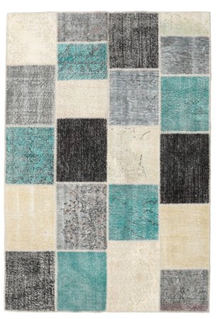 Klein Patchwork Vloerkleed 158X231 Wol