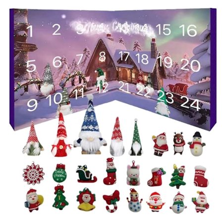 Joulukalenteri 2024 2024 Joulu Tonttu Joulukalenteri 24 Päivän Joulukalenteri Keräilytonttu Nukkeilla Joululahjat