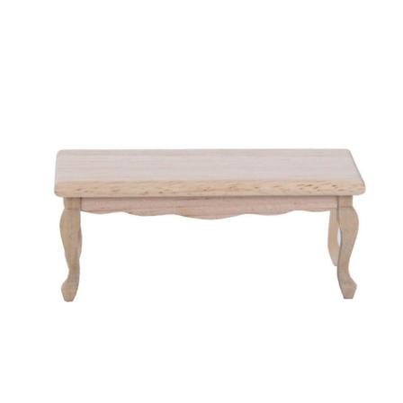 Miniature møbler legetøj dukkehus DIY dekoration tilbehør mini 1:12 træ farve te bord