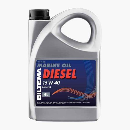 Dieselolja inombordare 15 W-40 4 liter - Biltema