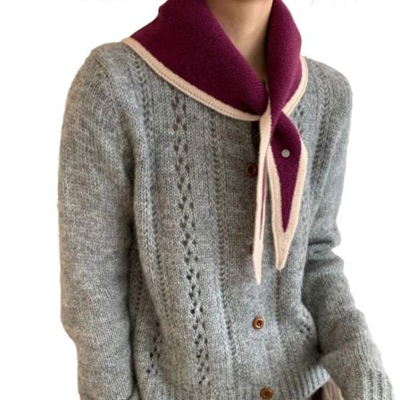 Hudvennlig halsklede mykt stoff strikket krysset hals skjerf vintervarme for sensitiv hudpleie vinrød