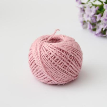 2 st Jutegarn 50m Jutetråd 3-lag 2mm Tjocklek Jute Rep För Dekoration Trädgård Blomsterarrangemang DIY Konst Hantverk Buntning (Rosa)