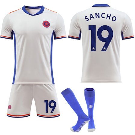 Chelsea Udebanetrøje Fodbold Børn & Voksne 2024-2025 No.19 Sancho-Xin 0