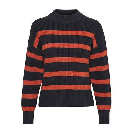 Part Two Part Two Retapw Pu Strik 30307078 Koi Stripe Sort, Dame Striktrøjer, Størrelse: L