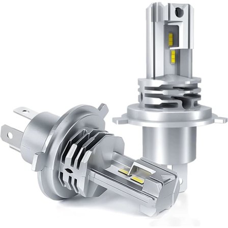 H4 LED -ajovalopolttimot 6500K valkoinen Hi/Lo-keilan muunnossarja, 2 kpl [JUN]