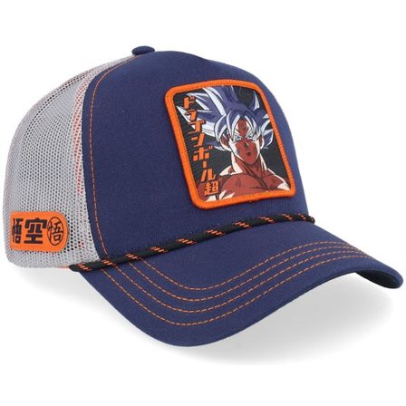 Capslab - Blå trucker Keps - Dragon Ball Goku Blue A-Frame Trucker @ Hatstore