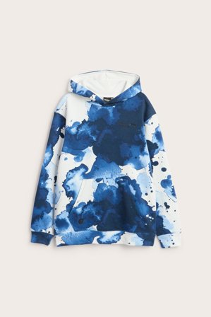 Kappahl | Kuviollinen huppari Luonnonvalkoinen 170 | Luonnonvalkoinen