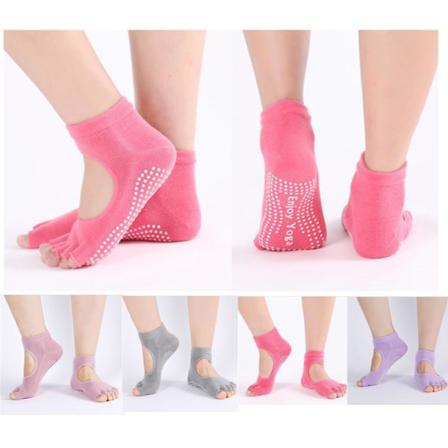 Yogaskor Yogastrumpor - One Size Tåstretch Sockor 4 Färger Grå