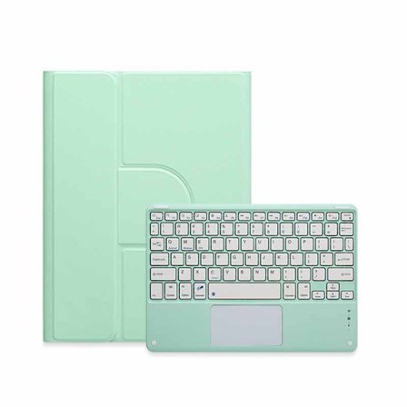 Mintgrön Bluetooth Tangentbord Magnetiskt Fodral med Touchpad för iPad Pro (M4) 11-tum (2024)