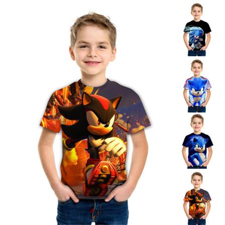Sonic Boy T-shirt Crewneck Kortärmad Top Summer Casual