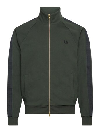 Fred Perry Dash Taped Track Jacket - Green - M