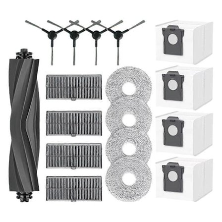 17 stk. Tilbehør til Dreame L40 Ultra AE/D20 Ultra / RLD31SE/ MOVA E40 Ultra Støvsuger Hovedbørste Sidebørste Filter Moppe Støvpose