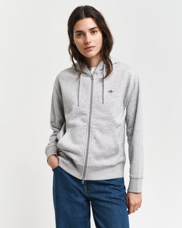 GANT Damen Sweatjacke (XS) Hellgrau