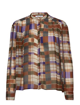 Elmy Shirt Aop 9695 Blus Långärmad Brun Samsøe Samsøe