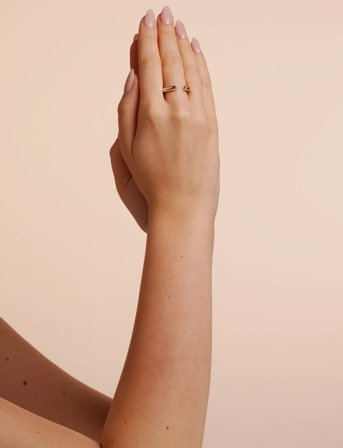 SNÖ of Sweden Veil Crystal Ring G/Clear - Onesize - Gold - ONE SIZE