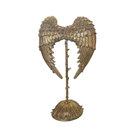 Koristeelliset kultaiset siivet, 27x14x41cm Polyresin