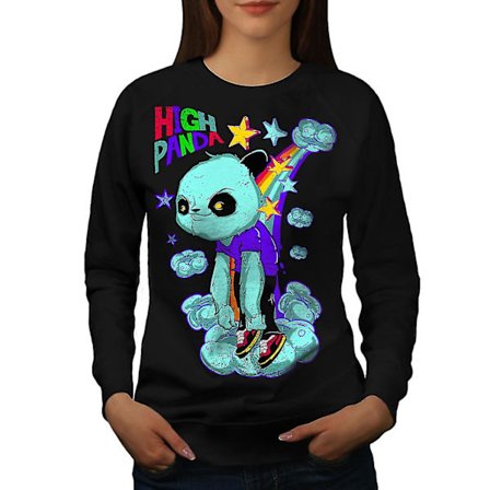 High Evil Panda China Women Blacksweatshirt | Wellcoda
