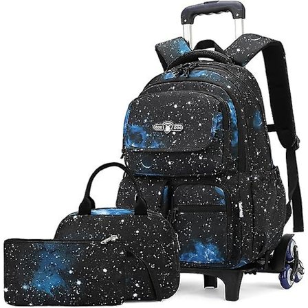 Drenge Rulle Rygsække Børns Bagage Rulle Rygsæk Til Skole Drenge Trolley Tasker Rum-galakse Rulle Skoletaske