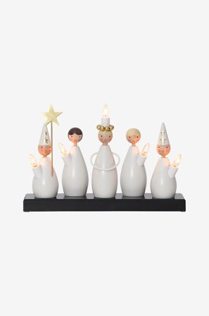 Star Trading - Lysestake Luciakor - Hvit - Adventsstaker - Fra Homeroom