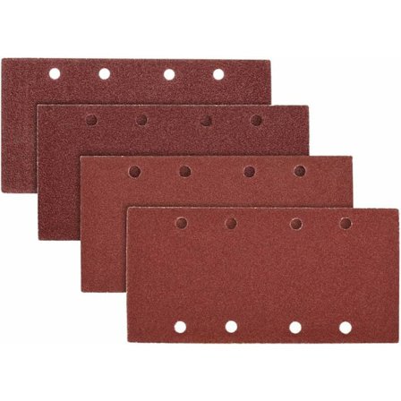 25x Sandpapir - Slibepapir til excentersliber - Klæbende slibeark med krog og sløjfe - 40/60/80/100-93 x 185 mm