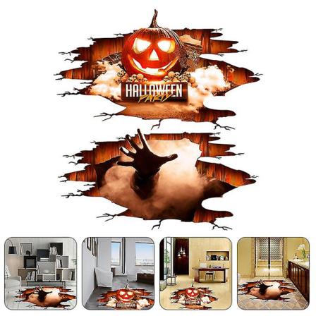 2st Halloween Skräckdekaler Självhäftande Golvdekaler Festiv