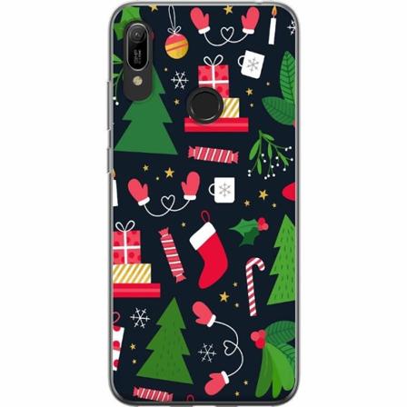 Huawei Y6 (2019) Genomskinligt Skal Christmas