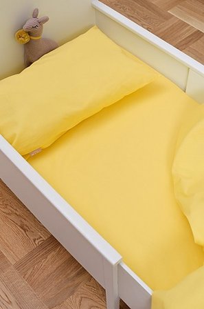 Jotex - Mini Faconsyet Lagen Krybbe Økologisk 60x120 Cm Citrongul - ZACK - Køb Lagener hos Jotex