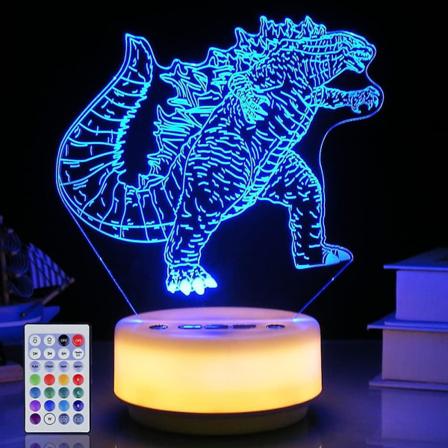 God-zilla Yövalo King-of-monsters Lamppu Lelut - 14 Väri Led Koristevalo