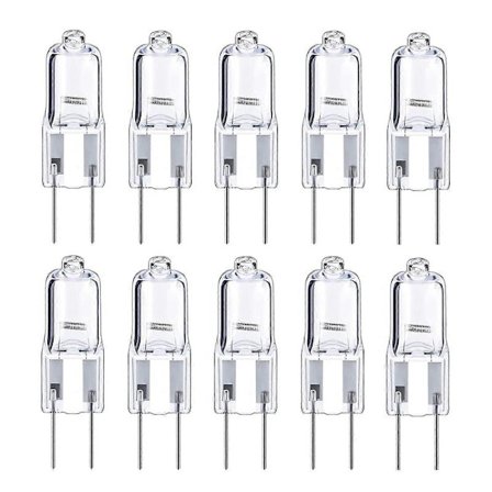 10x G6.35 Halogenpære 20W Dimbar 12V GY6.35 Varmhvit 2700K Halostar