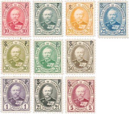 Luxembourg 1891 - MICHEL D47/56 - Ubrugt