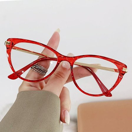 Anti-Blue Light Glasses Pyöreät silmälasit PUNAINEN