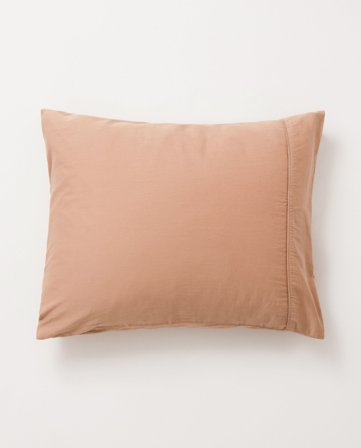 Lexington Kissenbezug beige aus gewaschenem baumwollsatin