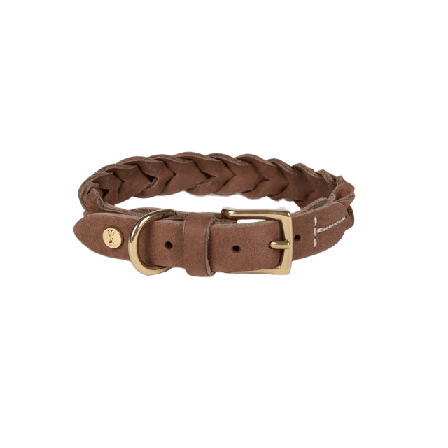 Denjo Dogs Hundhalsband Stockholm Läder Hundtillbehör Unisex Brun XS