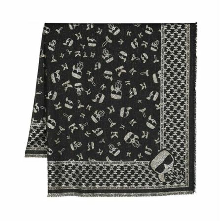 Karl Lagerfeld, Scarves Zwart, Dames, Maat:ONE Size