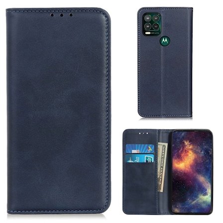 Äkta läder Motorola Moto G Stylus 5G fodral - Blå