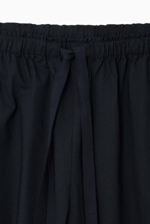 COS Women's Pantaloni In Cotone Affusolati Con Coulisse in Blu