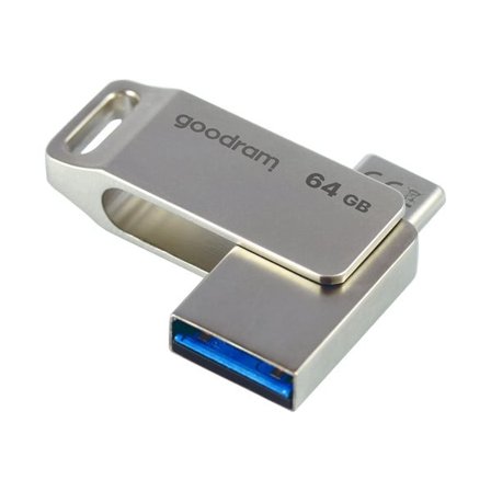Flash Drive 64GB USB 3.2 Gen 1 USB / USB C OTG ODA3 Goodram - Sølv