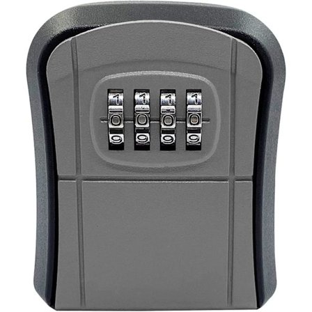 Key Safe Box, Key Code Box, Key Safe 4-digit Lockable Box, Wall-mounted Password Lock, Gray
