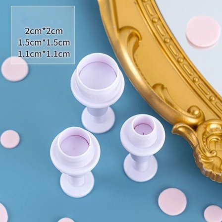 9/12 stk Polymer lerskærere Keramisk skæreform RUND -9 STK