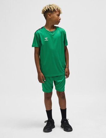 Hummel Hmlauthentic Pl Jersey S/S Kids - Green - 128